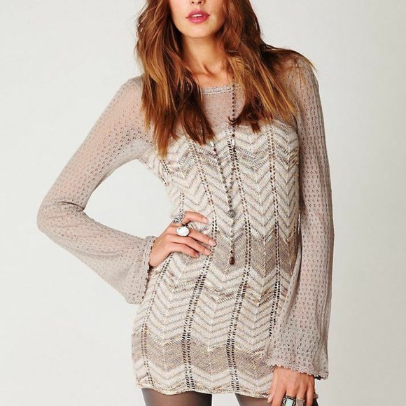 boho sweater dress